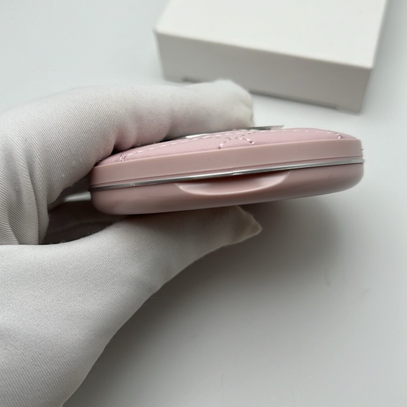 Dior Beauty Double Mirror Silver Logo Pink Quilted Hearth Shape ❤️ NIB Limited - Picture 5 of 14